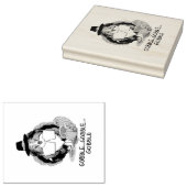 感謝祭シェットランドシェプドッグ(ブルーメルルおもしろい) ラバースタンプ (押印)