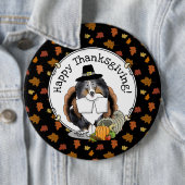 感謝祭シェットランドシェプドッグ(ブルーメルルおもしろい) 缶バッジ (インサイチュ)