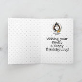 感謝祭シェトランド·シープドッグ(青いマーおもしろいル) カード (内部)