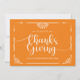 感謝祭シックエレガントオレンジ シーズンカード