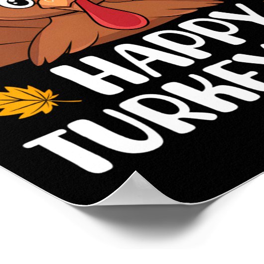 感謝祭シャツボーイズ子供へ幼児ハッピートゥ ポスター (角)