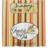 感謝祭シャワーカーテン シャワーカーテン (正面)