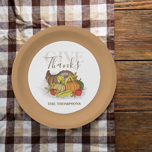 感謝祭シンプルのコルナエレガント与え感謝していコピア ペーパープレート