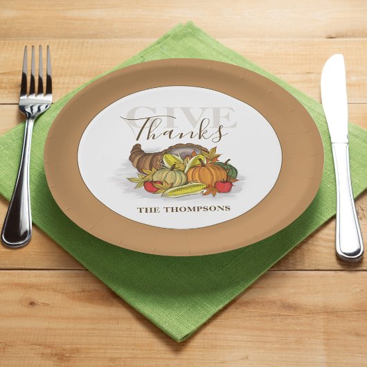 感謝祭シンプルのコルナエレガント与え感謝していコピア ペーパープレート