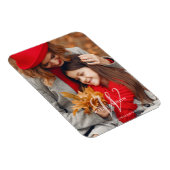 感謝祭シンプルのモノグラムメッセージファミリー写真 マグネット (右側)