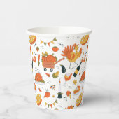 感謝祭シンプルパーティーパンプキンスターキーパイワイン 紙コップ (左)