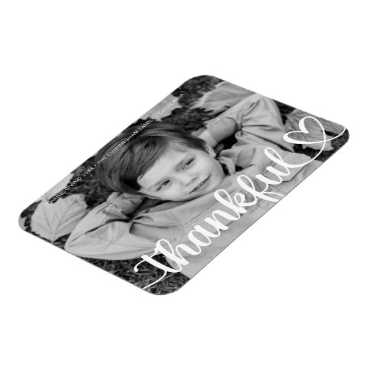 感謝祭シンプル家族の写真 マグネット (左側)