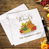 感謝祭シンプル秋の収穫与え感謝してい品 スタンダードカクテルナプキン