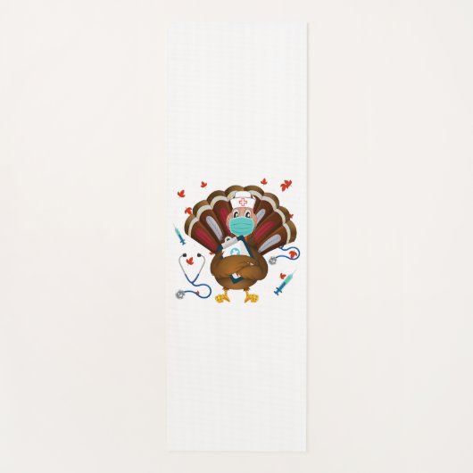 感謝祭スクラブトップス女性トルコナースホリダ ヨガマット (正面)