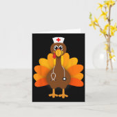 感謝祭スクラブトップス女性トルコナースホリデー カード (黄色い花)