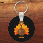 感謝祭スクラブトップス女性トルコナースホリデー キーホルダー (正面)