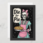 感謝祭スケルトンガールがパイのために死ぬ シーズンカード (正面/裏面)