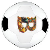 感謝祭スタイルのアルファベットB サッカーボール (回転)