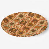 感謝祭スタンプラージュパーティープレート ペーパープレート (アングル)