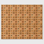 感謝祭スタンプラージュ ラッピングペーパー (フラット)