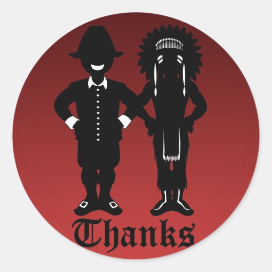 感謝祭ステッカーカスタム感謝祭ステッカー ラウンドシール (正面)