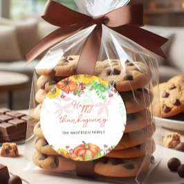 感謝祭ステッカー ラウンドシール