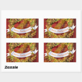 感謝祭ステッカー 長方形シール (シート)