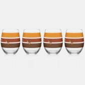 感謝祭ストライプのイベント ステムなしワイングラス (裏面)