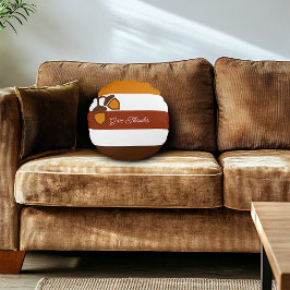 感謝祭ストライプのイベント ラウンドクッション