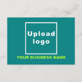 感謝祭スモールティール(緑がかった色)グリーンフラットグリーティング カード (裏面)