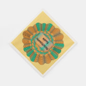 感謝祭セットモダンユニーク金ゴールド紅葉 スタンダードランチョンナプキン (角)