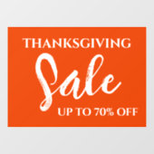 感謝祭セールの看板，小売店の看板，店舗 ウィンドウサイン (シート)