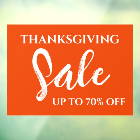 感謝祭セールの看板，小売店の看板，店舗 ウィンドウサイン (シート3)