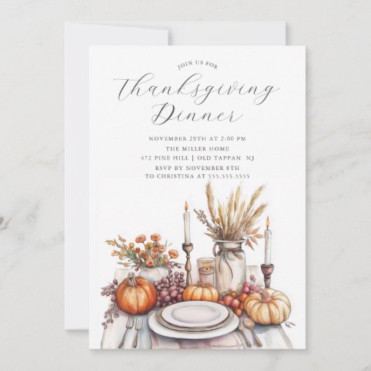 感謝祭ソイレ招待状 招待状 (正面)