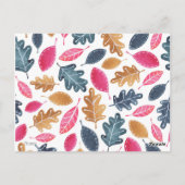 感謝祭タイポグラフィパーソナライズされた写真 ポストカード (裏面)