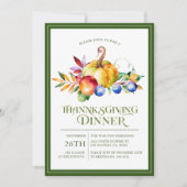 感謝祭タイポグラフィ秋ハーベストブーケ シーズンカード (正面)