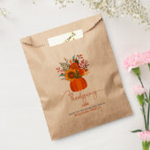感謝祭タイポグラフィ秋花ブーケ フェイバーバッグ (封をした状態)
