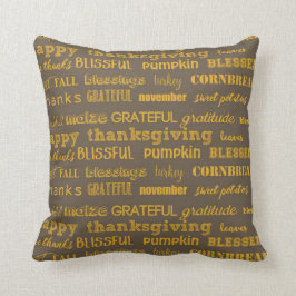 感謝祭タイポグラフィ クッション