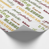 感謝祭タイポグラフィ ラッピングペーパー (角)