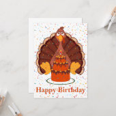 感謝祭タイムハッピーバースデーカード カード (正面/裏面インサイチュ)