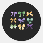 感謝祭ターキーアメリカンフットボールレトロマルディ ラウンドシール (正面)