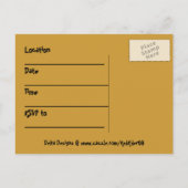 感謝祭ターキーカード インビテーションポストカード (裏面)