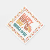 感謝祭ターキーゴブルゴブルハッピーバースデー スタンダードランチョンナプキン (角)