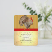 感謝祭ターキーディナーパーティの招待状 招待状 (スタンド正面)