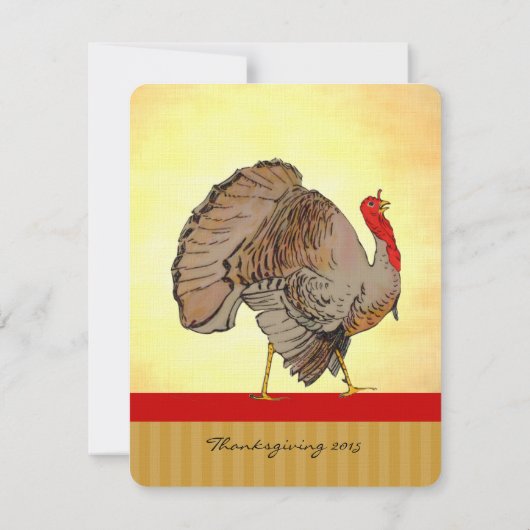 感謝祭ターキーディナーパーティの招待状 招待状 (裏面)