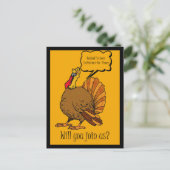 感謝祭ターキーディナー招待状 インビテーションポストカード (スタンド正面)