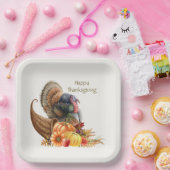 感謝祭ターキーパンプキンス紙プレート ペーパープレート (パーティー)