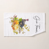 感謝祭ターキーパンプキンホリデーハンドタオル ハンドタオル (ハンドタオル)