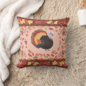 感謝祭ターキーラストアンドピーチ装飾用クッション クッション (ブランケット)