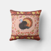 感謝祭ターキーラストアンドピーチ装飾用クッション クッション (裏面)