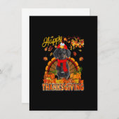 感謝祭ダシュント七面鳥の衣装秋 招待状 (正面/裏面)