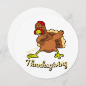 感謝祭ダビング・ターキー 招待状 (正面/裏面)