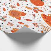 感謝祭ダンナーパターンホリデーラッピング紙 ラッピングペーパー (角)