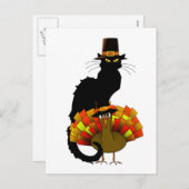 感謝祭チャットノワールとトルコ シーズンポストカード (正面/裏面)