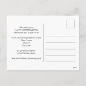 感謝祭チャーチサービス招待状 シーズンポストカード (裏面)